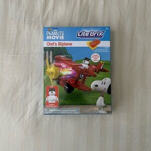 Peanuts Olaf lite brix biplane Lego snoopy toy